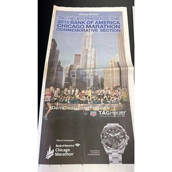 Vintage 2015 Bank of America Chicago Marathon Commemorative Results Newspaper - Picture 3 of 7